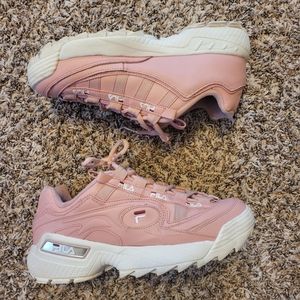 Pink Fila tennis shoes
